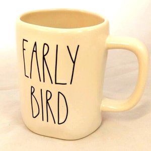 Rae Dunn EARLY BIRD Coffee Cup Mug Artisan Collection by Magenta Matte Finish 5"
